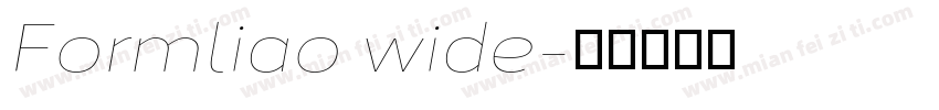 Formliao wide字体转换